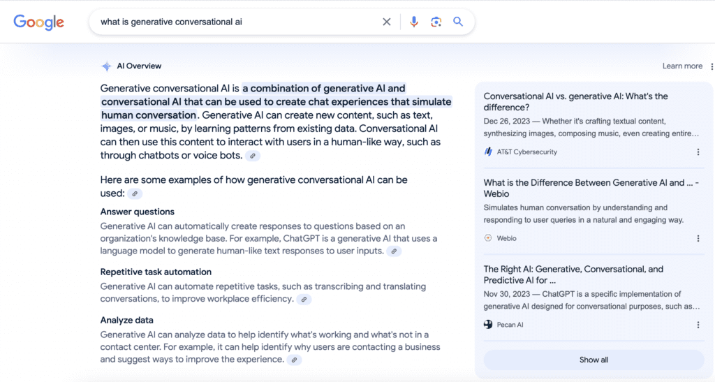 Google's AI Overview